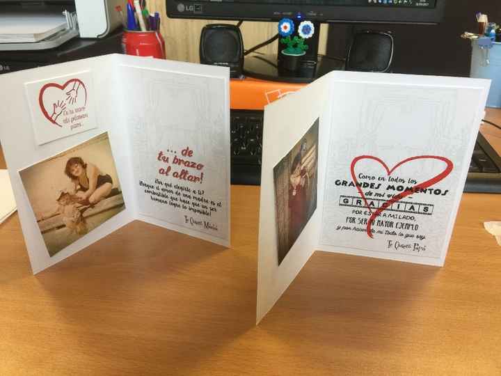 Interior tarjetas para mis padres