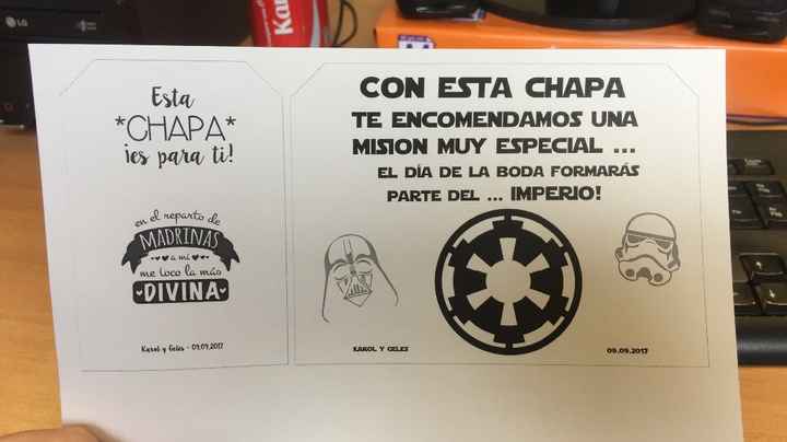 Tarjetones para las chapas