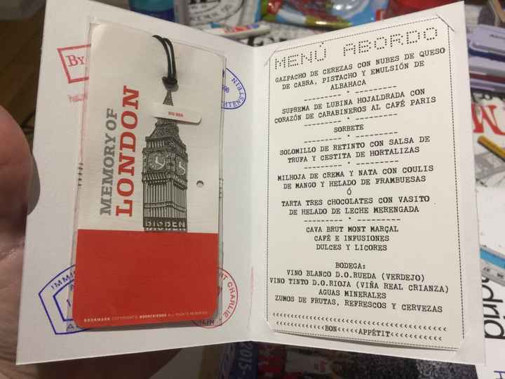 Minutas menú y cajitas agradecimiento - 2
