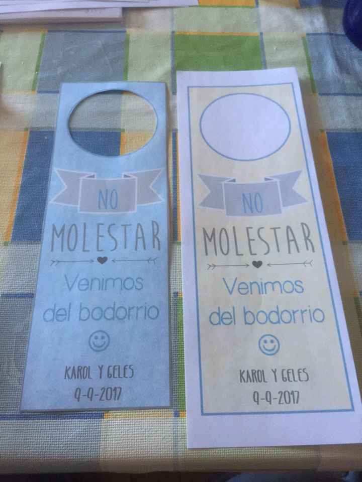 Cartel de "no molestar" para los bungalows - 1