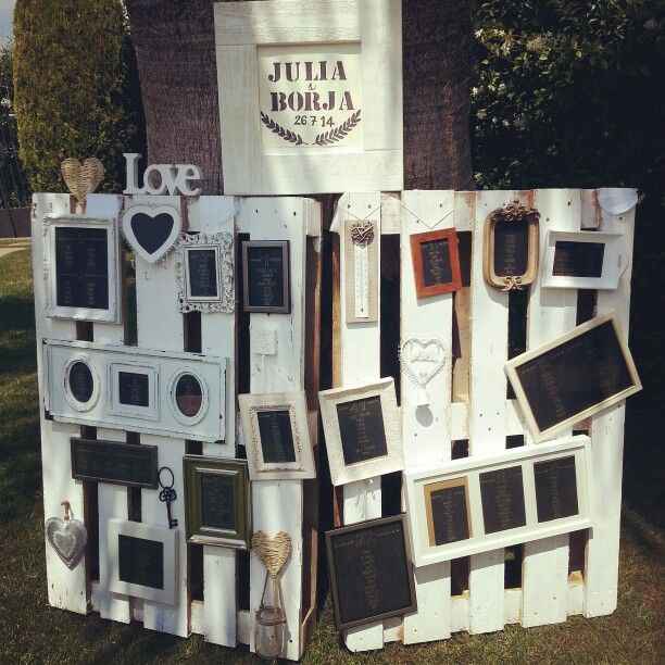Seating Plan Marcos Madera (para bodas vintage)