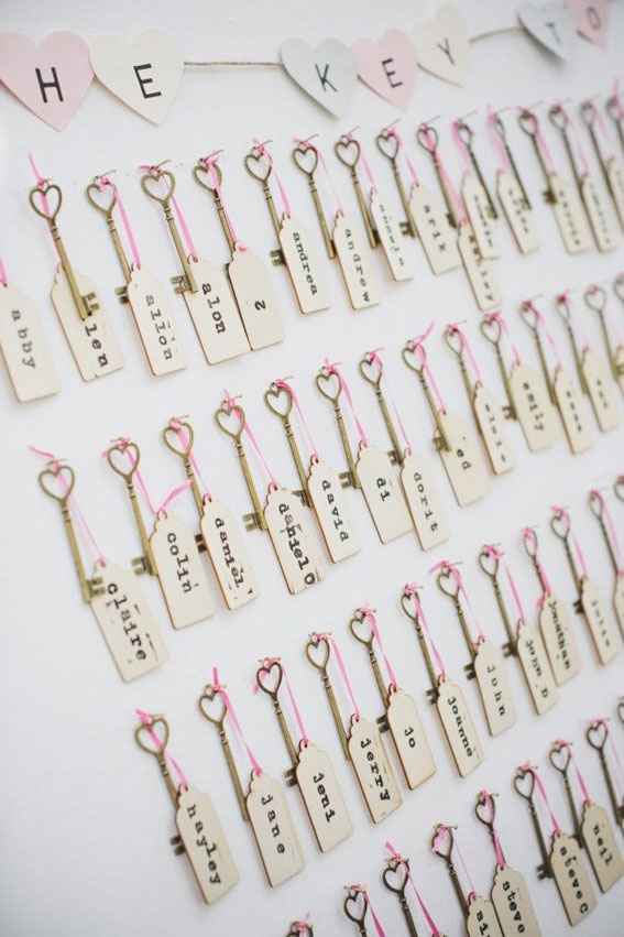 Seating Plan Llaves (para bodas rústicas o vintage)