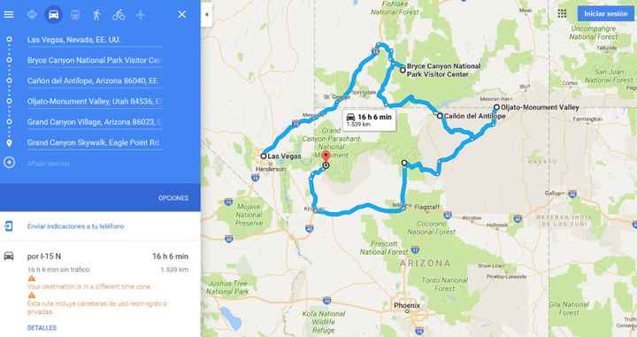 Posible Itinerario