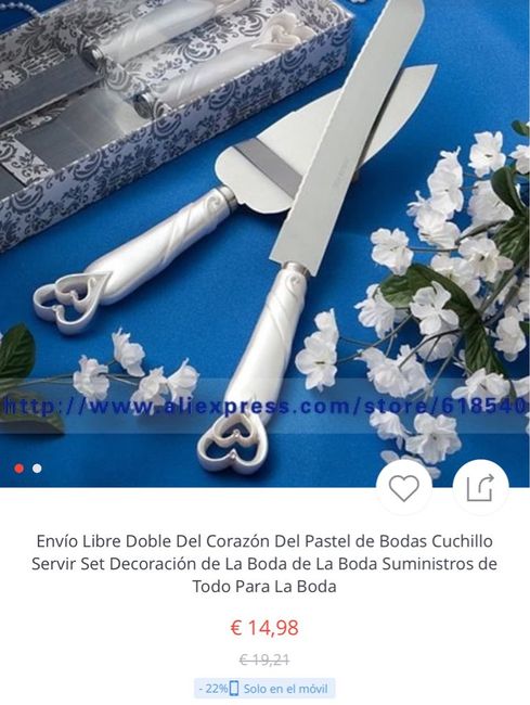 Cubierto para el corte de la tarta - 2