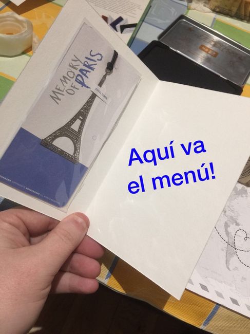 Minutas menú y cajitas agradecimiento - 3
