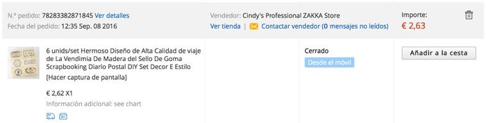 Sellos Viajeros Aliexpress