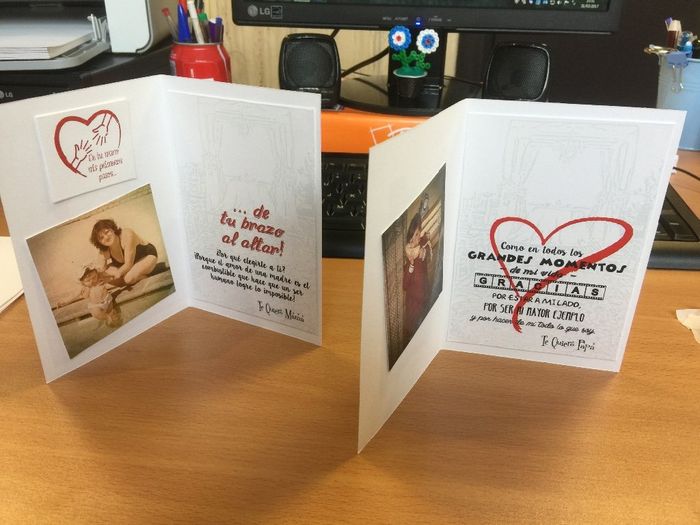 Interior tarjetas para mis padres