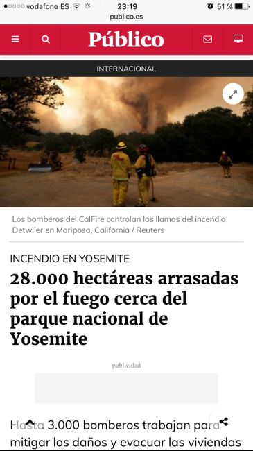 ¡incendio cercano a yosemite! - 1