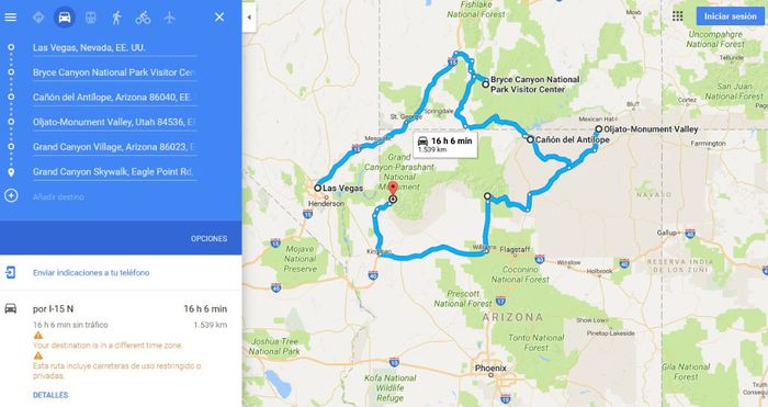 Posible Itinerario