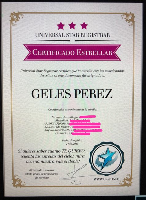 Regalar una estrella 2