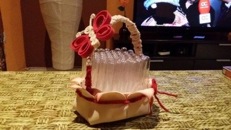 mi cestita para presentar el arroz