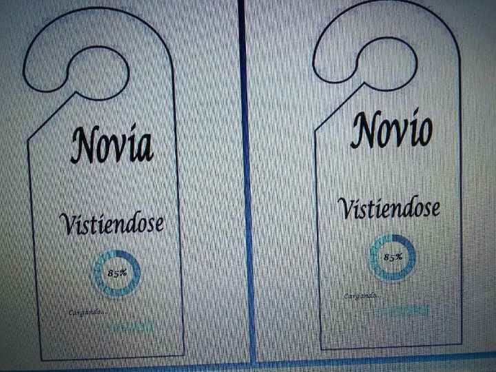 Cartel para habitacion de novios - 1