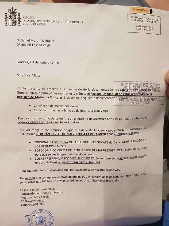 Duda sobre inscribir la boda - 1