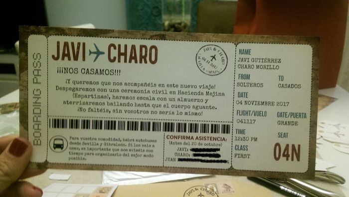 La Invitación (tarjeta de embarque)