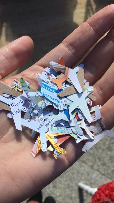 Confetti hecho con mapas de ciudades
