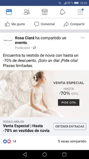 70% de descuento en Rosa Clará 1