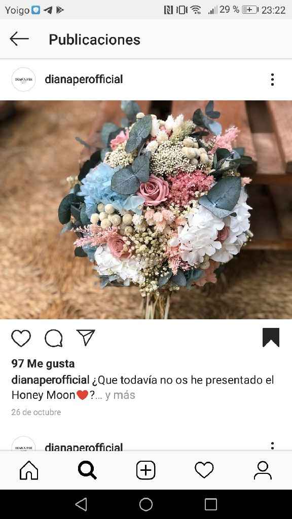 Ramo de novia con flores de papel. - 1