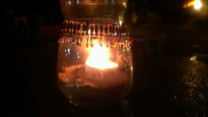 Mis Farolillos colgantes con velas