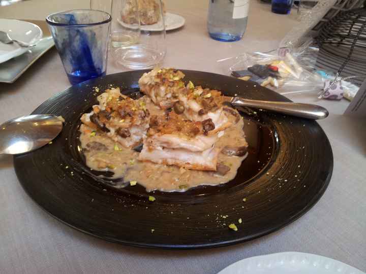 Timbal de pescados en crema de quesos