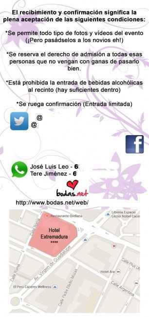 Invitación parte trasera