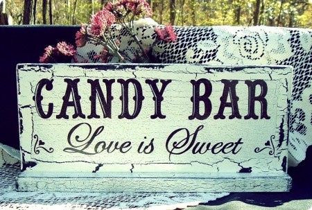 letrero para candy bar