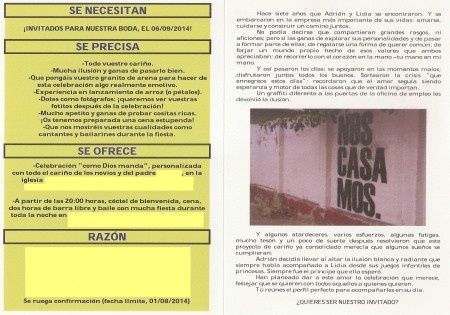 Invitación (parte interior)