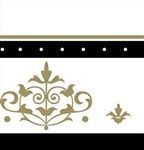 Mantel oro y negro