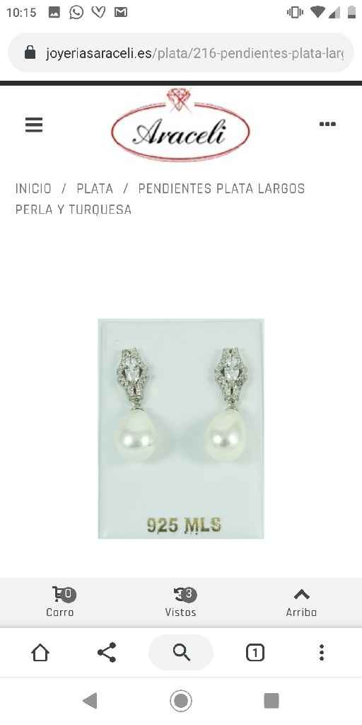 Pendientes de novia - 2