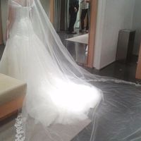 velo  y vestido por detras