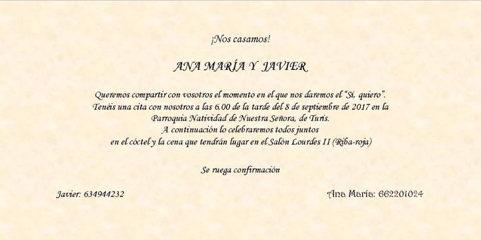 invitación boda