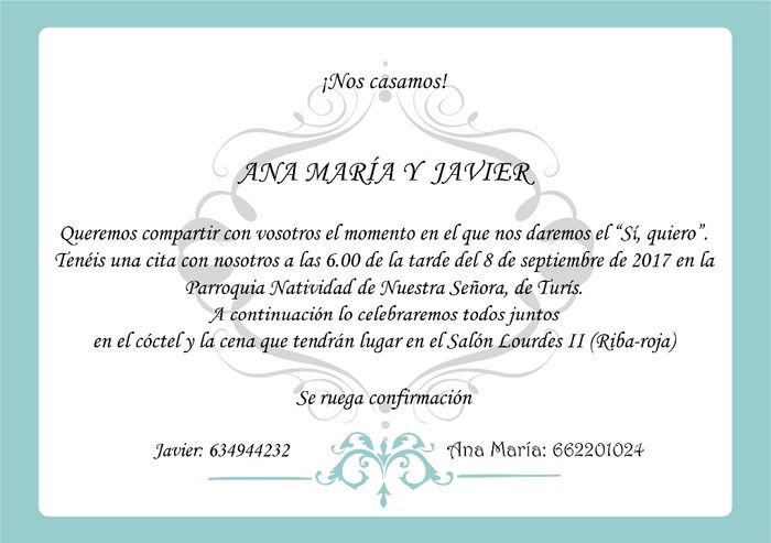 invitación boda