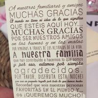 Agradecimiento en las mesas - 1