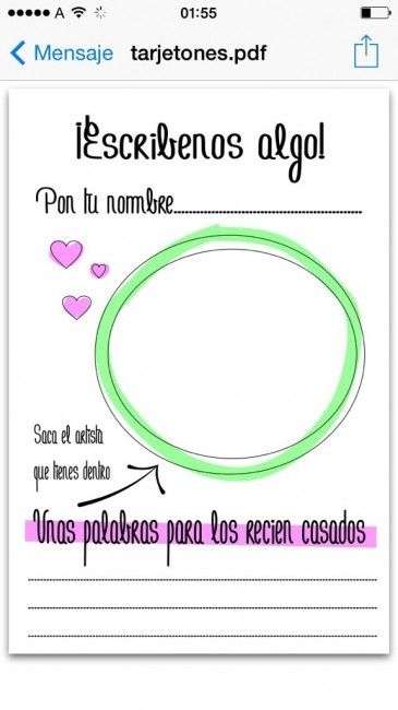 Mis tarjetones (en vez de libro de firmas)😘 - 1