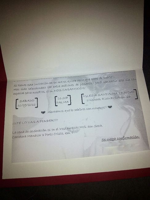 Nuestras invitaciones!!!! - 2