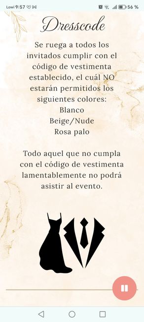 ¿Qué color no es apropiado para invitados? - 1