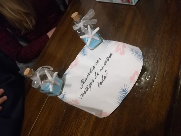 Ritual para la ceremonia civil y regalo para dar la noticia de que van a ser testigos - 1