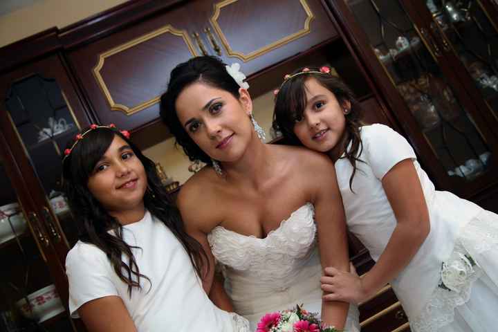 con las niñas