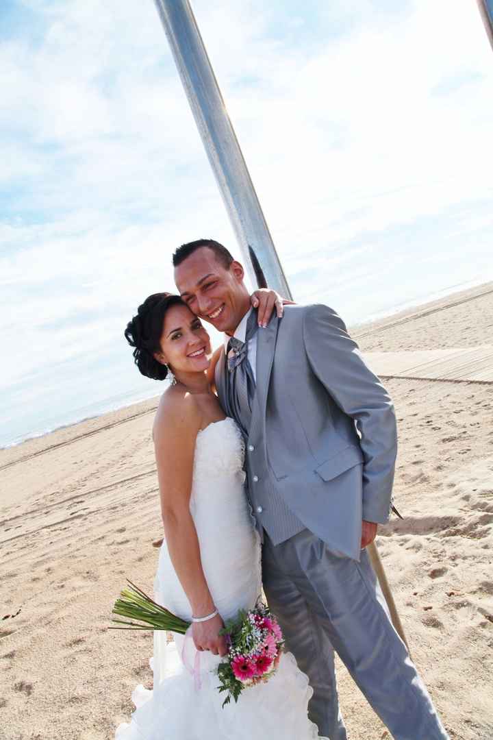 en la playa