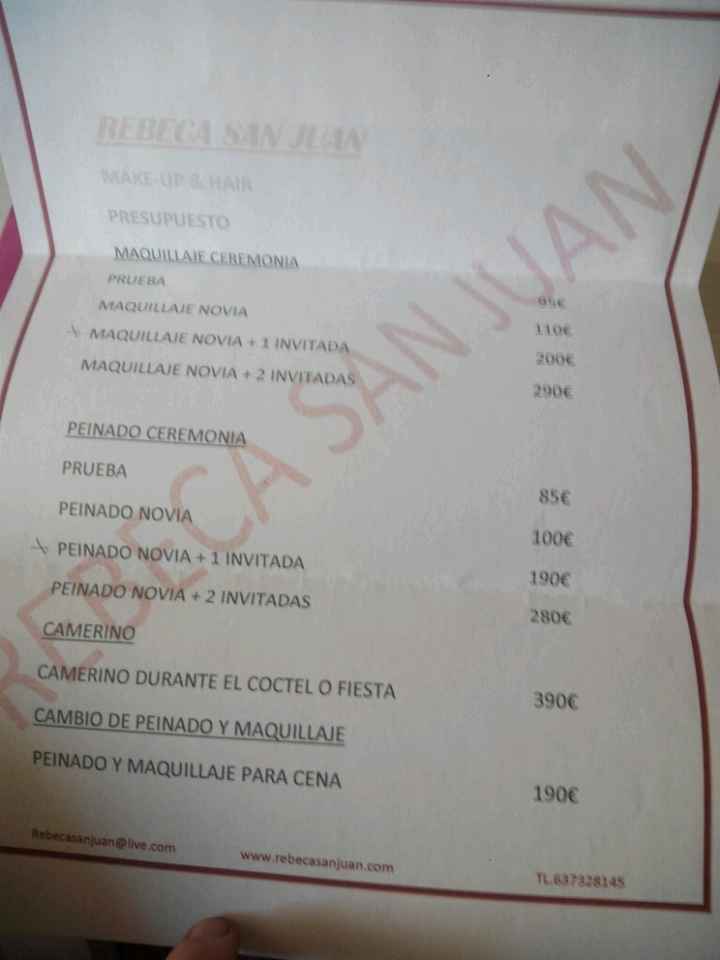 Precios rebeca san juan zaragoza. - 1