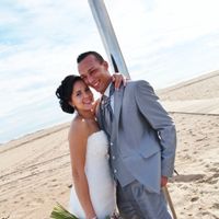en la playa