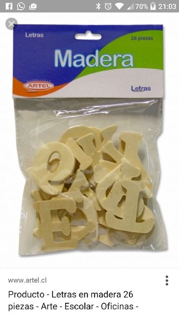Letritas de madera - 1