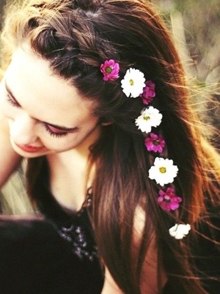 Trenza con florecitas