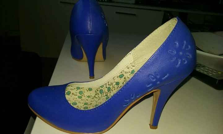 Zapatos de novia en azul - 1