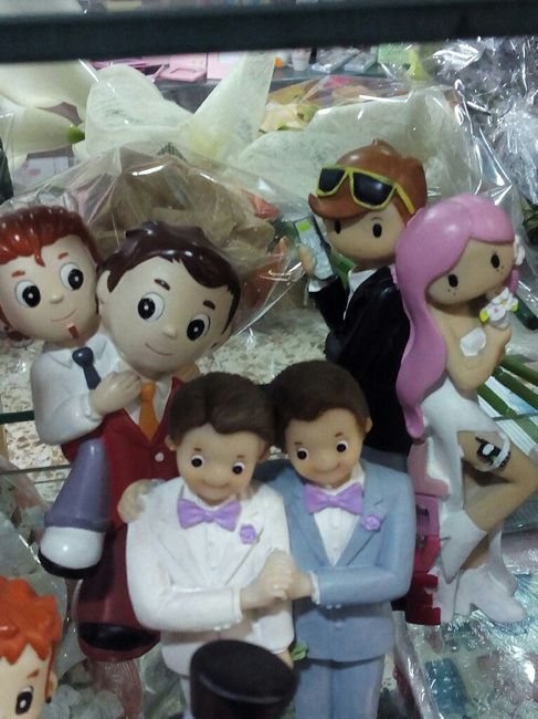 Muñecos para tarta nupcial con dos chicos - 2