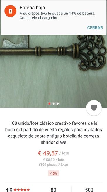 Gasto detalle invitados - 1