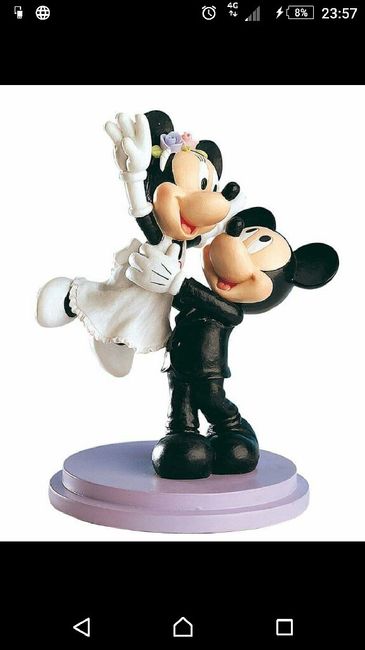 Muñeco pastel mickey y minnie - 1