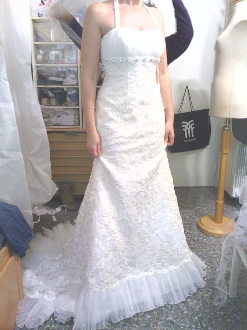 Prueva del vestido para coger los arreglos