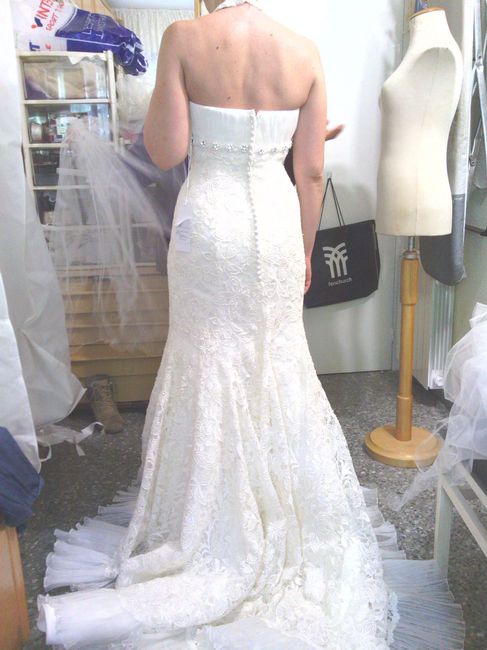 Prueva del vestido para coger los arreglos