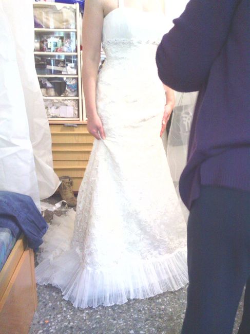 Prueva del vestido para coger los arreglos