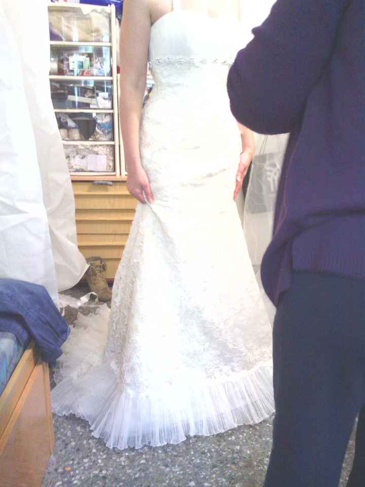 Prueva del vestido para coger los arreglos